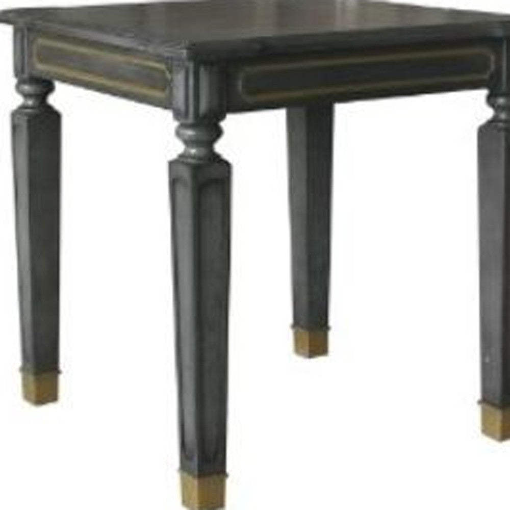 24" Gold And Tobacco Manufactured Wood Square End Table By Homeroots | End Tables | Modishstore - 4