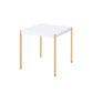 24" Gold And White Manufactured Wood Square End Table By Homeroots | End Tables | Modishstore - 3