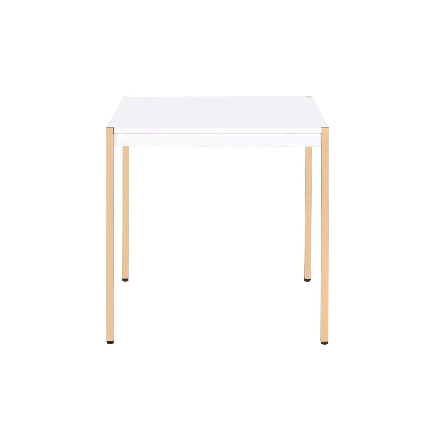 24" Gold And White Manufactured Wood Square End Table By Homeroots | End Tables | Modishstore - 2