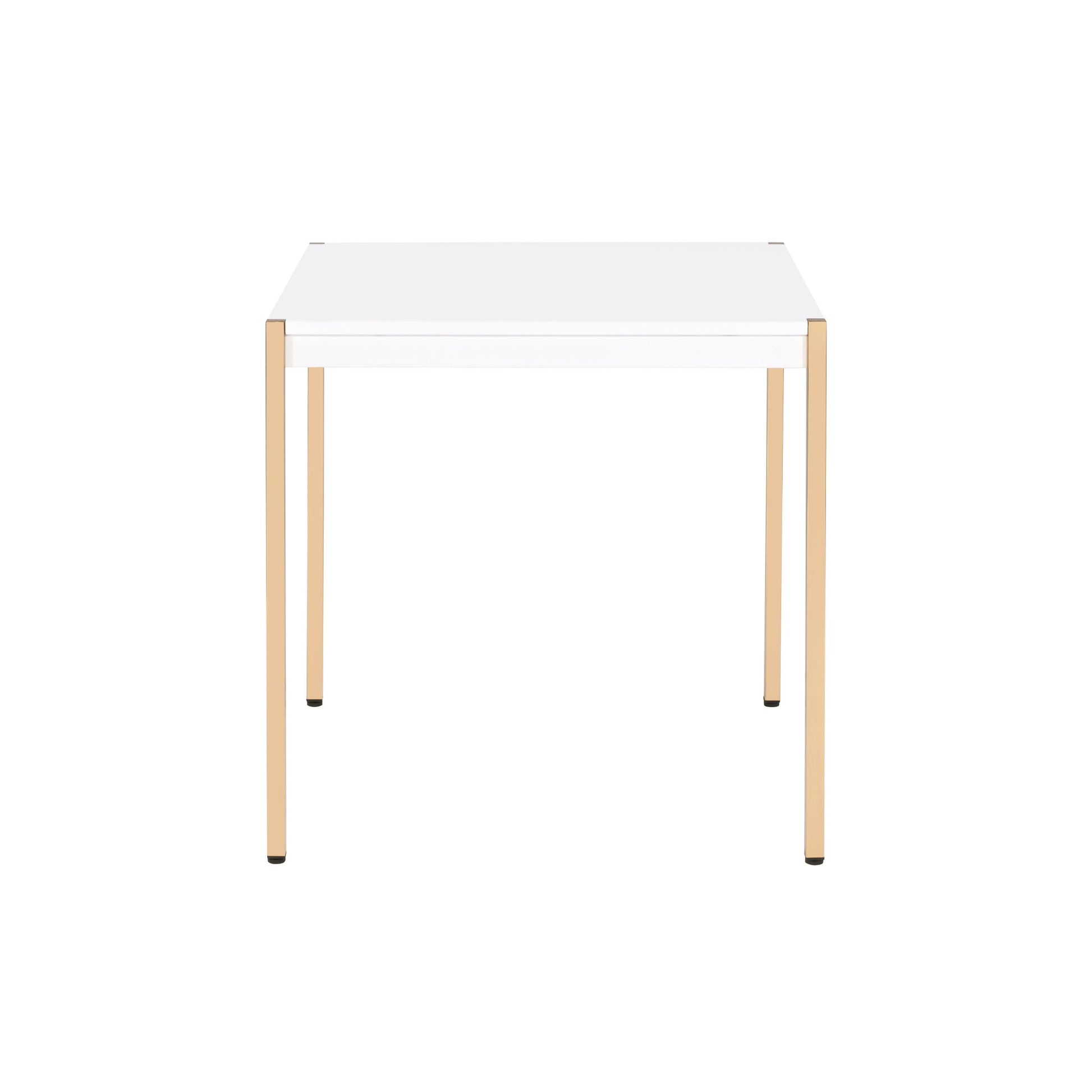 24" Gold And White Manufactured Wood Square End Table By Homeroots | End Tables | Modishstore - 2