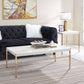 24" Gold And White Manufactured Wood Square End Table By Homeroots | End Tables | Modishstore