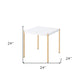 24" Gold And White Manufactured Wood Square End Table By Homeroots | End Tables | Modishstore - 6
