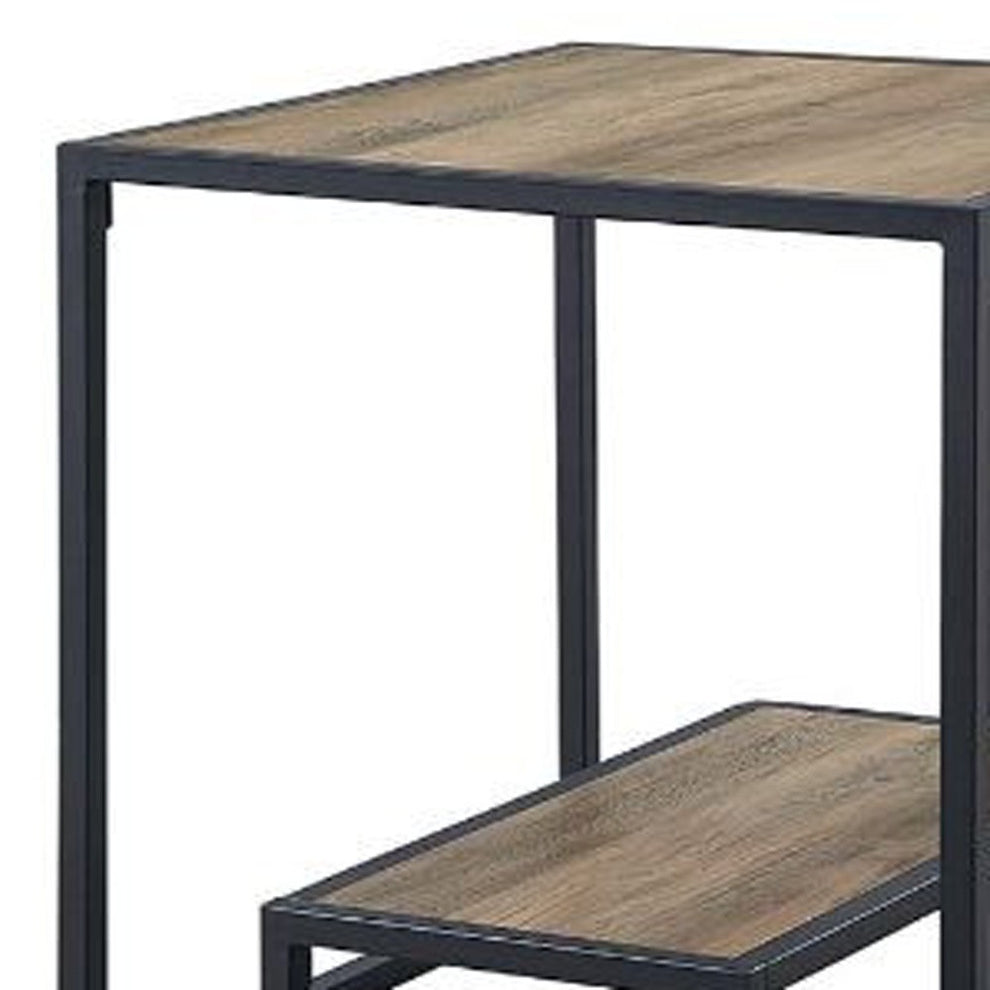 22" White Manufactured Wood Square End Table With Shelf By Homeroots | End Tables | Modishstore - 3