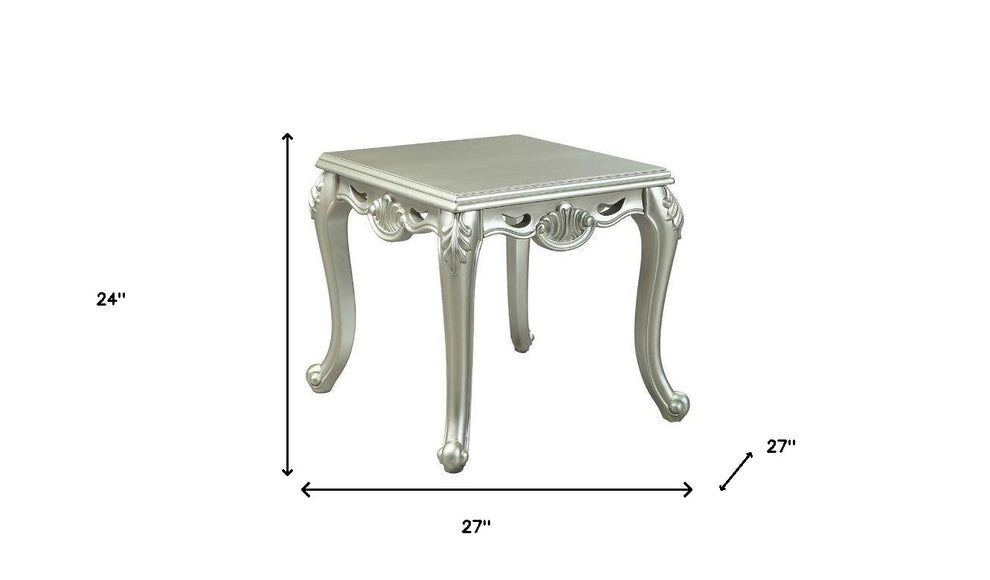 24" Champagne Manufactured Wood Square End Table By Homeroots | End Tables | Modishstore - 6