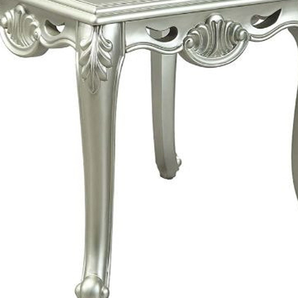 24" Champagne Manufactured Wood Square End Table By Homeroots | End Tables | Modishstore - 4