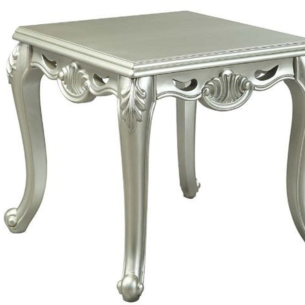 24" Champagne Manufactured Wood Square End Table By Homeroots | End Tables | Modishstore - 5