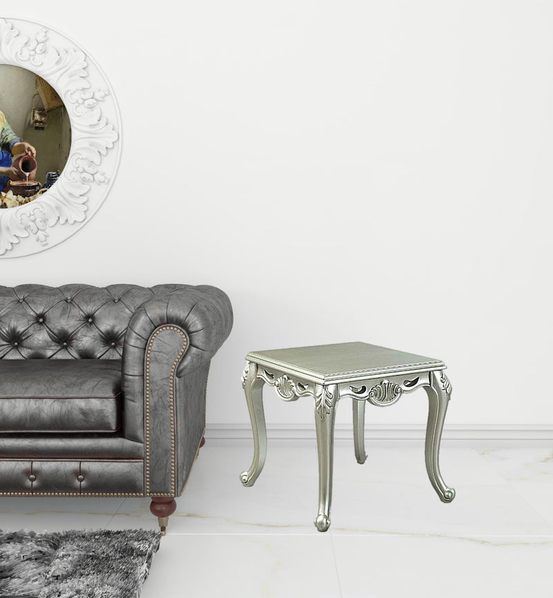 24" Champagne Manufactured Wood Square End Table By Homeroots | End Tables | Modishstore