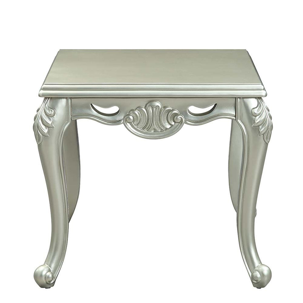 24" Champagne Manufactured Wood Square End Table By Homeroots | End Tables | Modishstore - 3