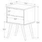 18" Rectangular Off White Top End Table With Two Drawers By Homeroots | End Tables | Modishstore - 3