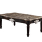 56" Black And Brown Faux Marble Rectangular Coffee Table By Homeroots | Coffee Tables | Modishstore - 3