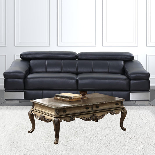 52" Vintage Oak Manufactured Wood Rectangular Coffee Table With Two Drawers By Homeroots | Coffee Tables | Modishstore