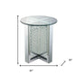 23" Clear Glass And Mirrored Round End Table With Drawer By Homeroots | End Tables | Modishstore - 5