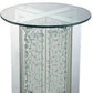 23" Clear Glass And Mirrored Round End Table With Drawer By Homeroots | End Tables | Modishstore - 4
