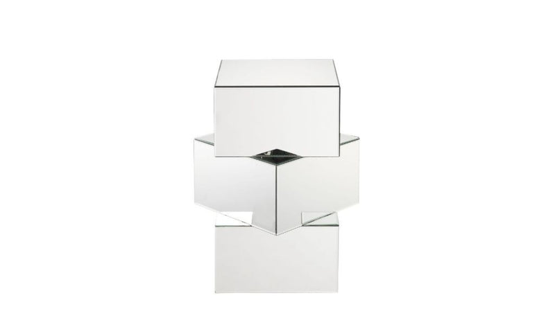 24" Mirrored Contemporary Stacking Square End Table By Homeroots | End Tables | Modishstore