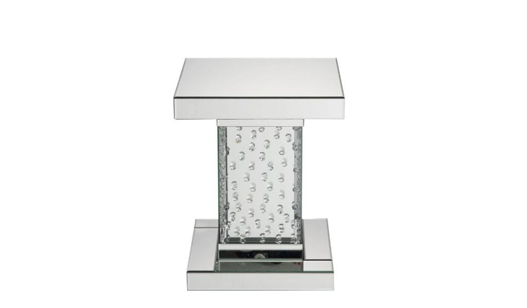 20" Mirrored Mirrored And Manufactured Wood Square End Table By Homeroots | End Tables | Modishstore