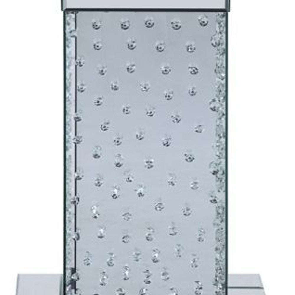 26" Silver Glass And Manufactured Wood Square Mirrored End Table By Homeroots | End Tables | Modishstore - 5