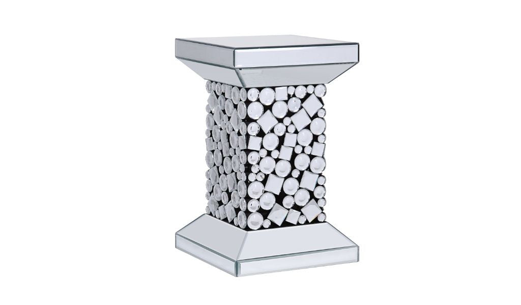 20" Silver Glass And Manufactured Wood Square Mirrored End Table By Homeroots | End Tables | Modishstore