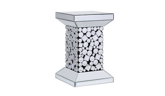 20" Silver Glass And Manufactured Wood Square Mirrored End Table By Homeroots | End Tables | Modishstore