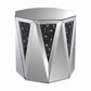 24" Silver And Faux Crystals Octagon Mirrored End Table By Homeroots | End Tables | Modishstore