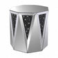 24" Silver And Faux Crystals Octagon Mirrored End Table By Homeroots | End Tables | Modishstore - 3
