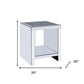 24" Silver And Gray Glass And Mirrored Square End Table With Shelf By Homeroots | End Tables | Modishstore - 5