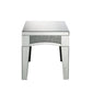 24" Silver Mirrored And Manufactured Wood Square End Table By Homeroots