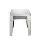 24" Silver Mirrored And Manufactured Wood Square End Table By Homeroots | End Tables | Modishstore