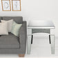 24" Silver Mirrored And Manufactured Wood Square End Table By Homeroots | End Tables | Modishstore - 2