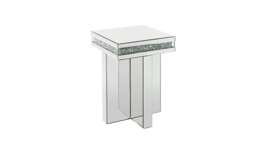 24" Mirrored And Manufactured Wood Square End Table By Homeroots | End Tables | Modishstore