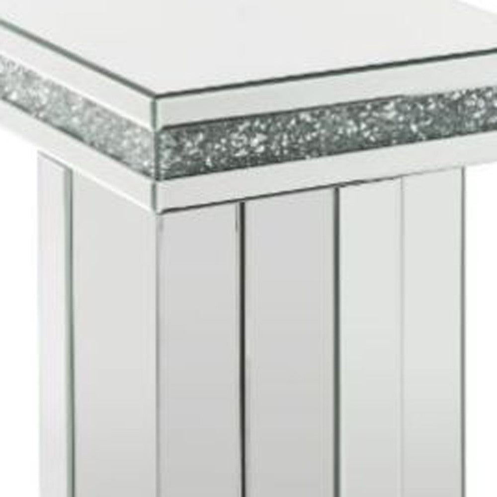 24" Mirrored And Manufactured Wood Square End Table By Homeroots | End Tables | Modishstore - 3