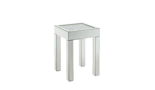 24" Silver And Clear Glass Square Mirrored End Table By Homeroots | End Tables | Modishstore