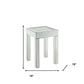 24" Silver And Clear Glass Square Mirrored End Table By Homeroots