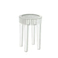 24" Silver And Clear Glass Round Mirrored End Table By Homeroots