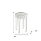 24" Silver And Clear Glass Round Mirrored End Table By Homeroots | End Tables | Modishstore - 5