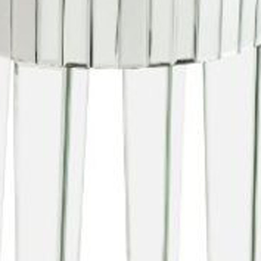 24" Silver And Clear Glass Round Mirrored End Table By Homeroots | End Tables | Modishstore - 3