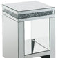24" Silver Glass Square Mirrored End Table With Shelf By Homeroots | End Tables | Modishstore - 4