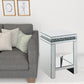 24" Silver Glass Square Mirrored End Table With Shelf By Homeroots | End Tables | Modishstore - 2