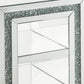 24" Silver Glass Rectangular Mirrored End Table With Two Shelves By Homeroots