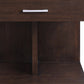 24" Walnut Manufactured Wood Square End Table With Drawer And Shelf By Homeroots | End Tables | Modishstore - 5