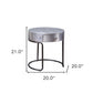 21" Aluminum And Manufactured Wood Round End Table With Drawer By Homeroots | End Tables | Modishstore - 7