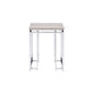 24" Chrome And Natural Oak Manufactured Wood And Metal Square End Table By Homeroots | End Tables | Modishstore