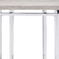 24" Chrome And Natural Oak Manufactured Wood And Metal Square End Table By Homeroots | End Tables | Modishstore - 5