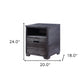24" Black Manufactured Wood And Solid Wood Rectangular End Table By Homeroots