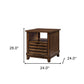 26" Oak Manufactured Wood Square End Table By Homeroots | End Tables | Modishstore - 5