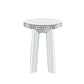 24" Silver Glass Round Mirrored End Table By Homeroots