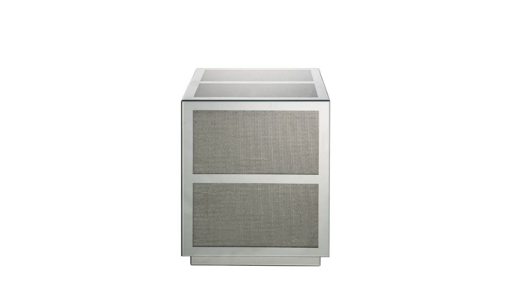 24" Silver And Clear Glass And Stone Square End Table By Homeroots | End Tables | Modishstore