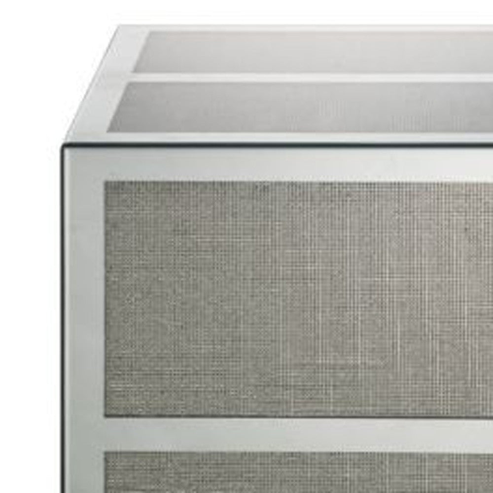 24" Silver And Clear Glass And Stone Square End Table By Homeroots | End Tables | Modishstore - 3