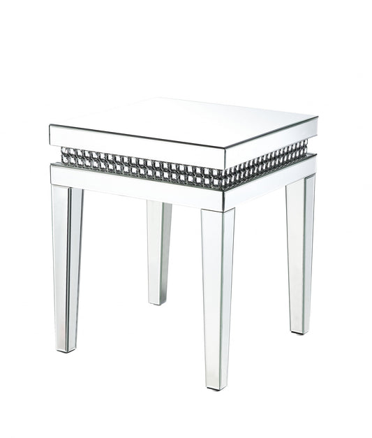 24" Silver Mirrored Square End Table By Homeroots | End Tables | Modishstore