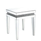 24" Silver Mirrored Square End Table By Homeroots