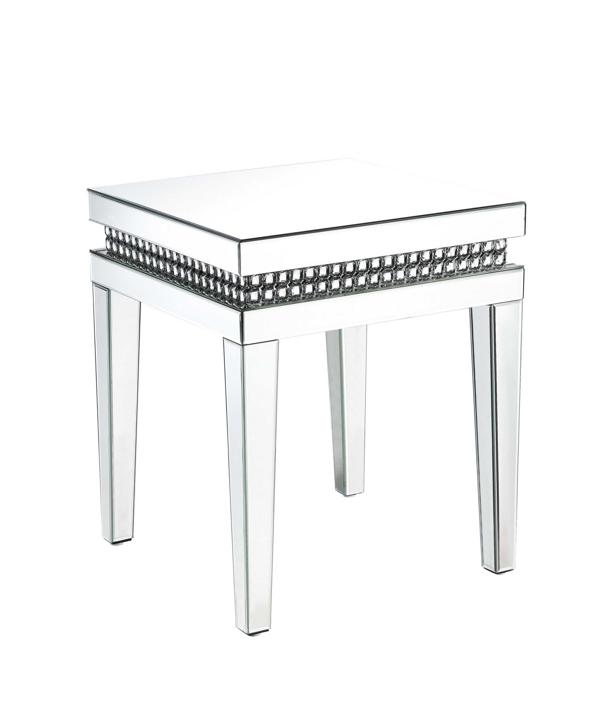 24" Silver Mirrored Square End Table By Homeroots | End Tables | Modishstore - 4